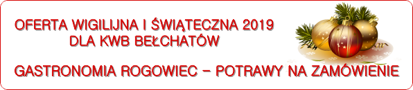 Gastronomia Rogowiec - Oferta Wigilijna i Świąteczna 2019